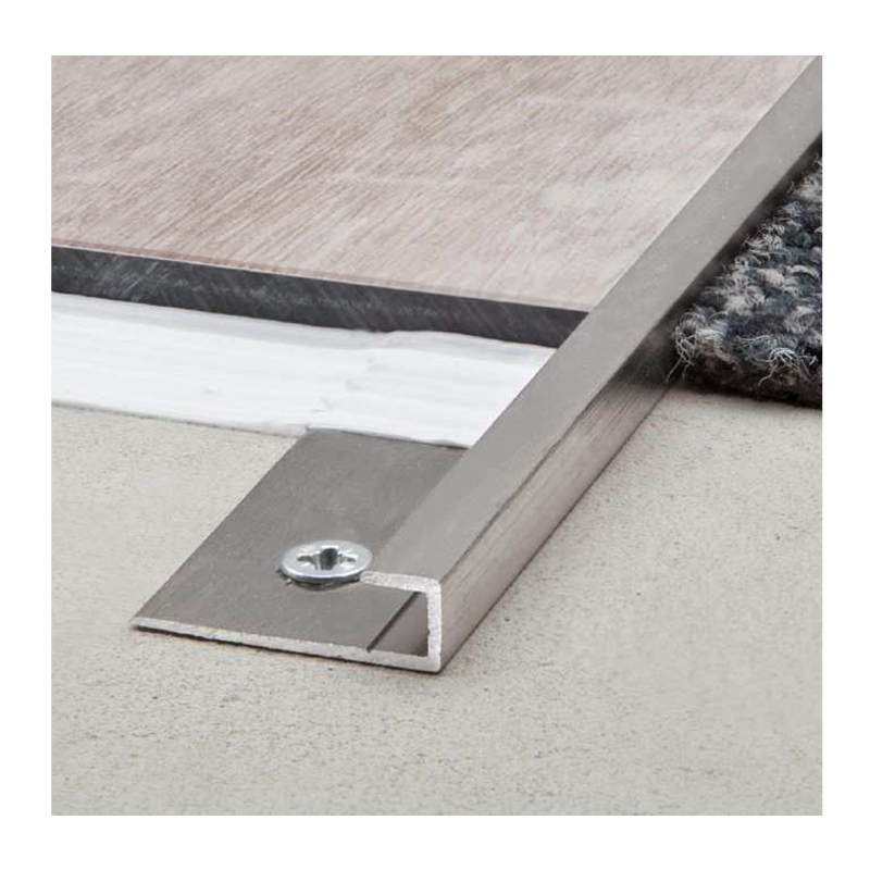 Schluter VINPROSACGB Brushed Chrome Anodised Aluminium Edge Profile 2